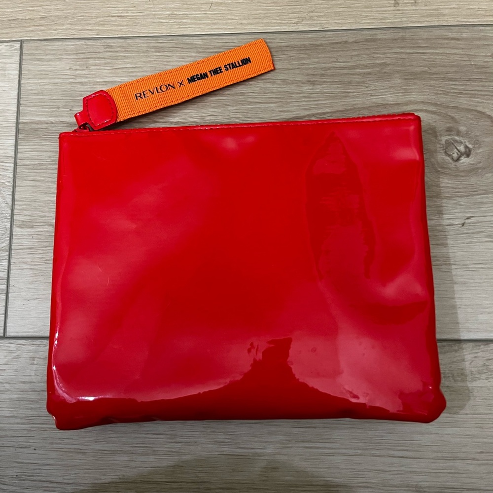 Revlon x Megan Thee Stallion Orange Red Makeup Bag Pouch - Picture 2 of 5